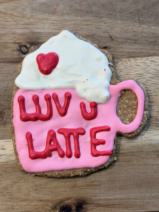 Luv U Latte mug dog treat